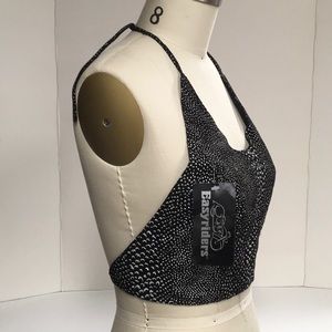 Chic Black and White halter bandanaTop.